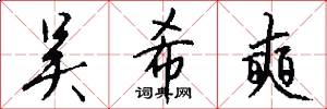 吴希奭怎么写好看
