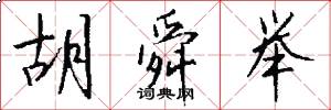 胡舜举怎么写好看