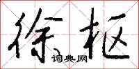 徐枢怎么写好看