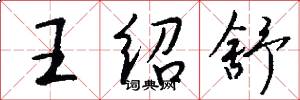 王绍舒怎么写好看