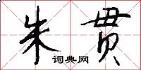朱贯怎么写好看