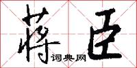 蒋臣怎么写好看