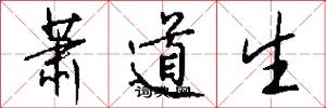 萧道生怎么写好看