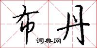 布丹怎么写好看