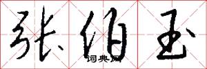 张伯玉怎么写好看