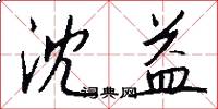 沈益怎么写好看