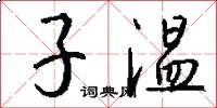 子温怎么写好看
