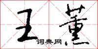 王薰怎么写好看