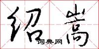 绍嵩怎么写好看