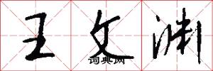 王文渊怎么写好看