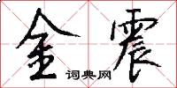 金震怎么写好看