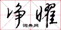 净曜怎么写好看