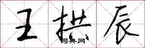 王拱辰怎么写好看