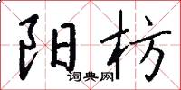 阳枋怎么写好看