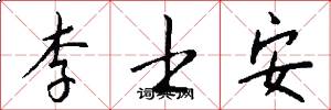 李士安怎么写好看