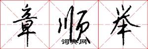 章顺举怎么写好看