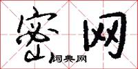 密网怎么写好看
