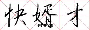 快婿才怎么写好看