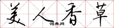 美人香草怎么写好看
