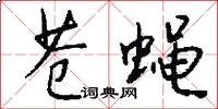 苍蝇怎么写好看