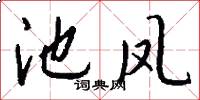 池凤怎么写好看