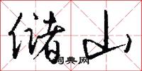 储山怎么写好看