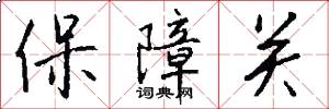 保障关怎么写好看
