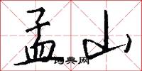 孟山怎么写好看