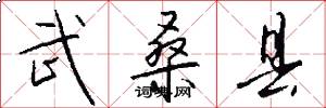 武桑县怎么写好看