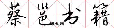 蔡邕书籍怎么写好看