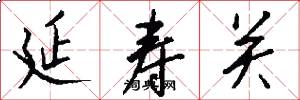 延寿关怎么写好看