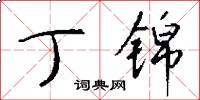 丁锦怎么写好看