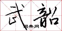武韶怎么写好看