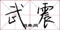 武震怎么写好看