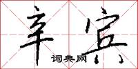 辛宾怎么写好看
