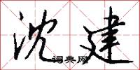 沈建怎么写好看