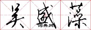 吴盛藻怎么写好看