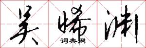 吴晞渊怎么写好看