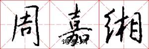 周嘉缃怎么写好看