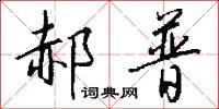 郝普怎么写好看