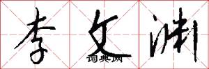 李文渊怎么写好看