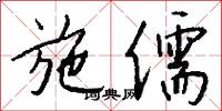 施儒怎么写好看