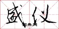 盛仪怎么写好看