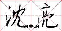 沈亮怎么写好看