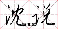 沈说怎么写好看