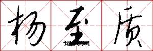杨至质怎么写好看