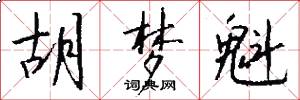 胡梦魁怎么写好看