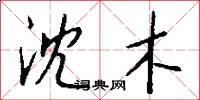 沈木怎么写好看