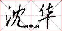 沈华怎么写好看