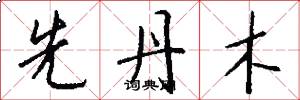 先丹木怎么写好看